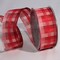 The Ribbon People Garnet Red and Pink Plaid Wired Craft Ribbon 1.5" x 50 Yards